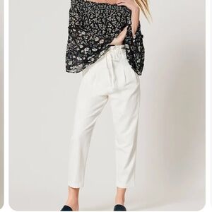 Free People Margate Pleated Trouser High Paperbag Waist